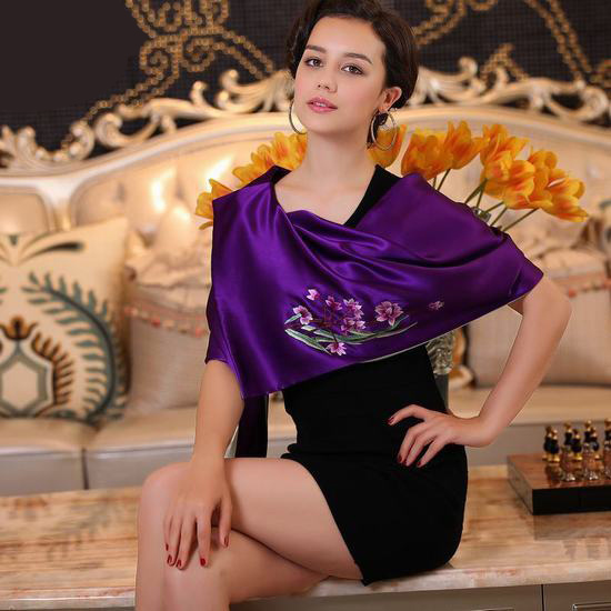 成都蜀绣围巾批发